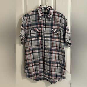 Zagiri- Stylish Blue and Red Plaid Button Down Shirt